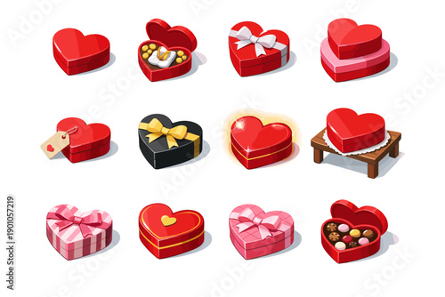 Heart-shaped gift boxes collection for special occasions