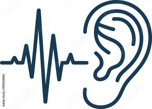 Hearing Ear with Sound Wave