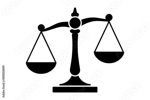 Emblematic Justice: Symbolic scales balancing in perfect harmony, a testament to fairness and equality