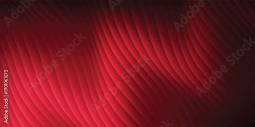 Dynamic red wave pattern, smooth gradient lighting, corporate technology background, modern digital design