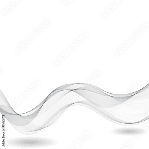 Elegant grey wave with fine contours and soft shadows, creating a sense of calm, minimalism, and modern aesthetics.