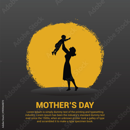 Happy Mother's Day Loving Mom and Baby Embrace