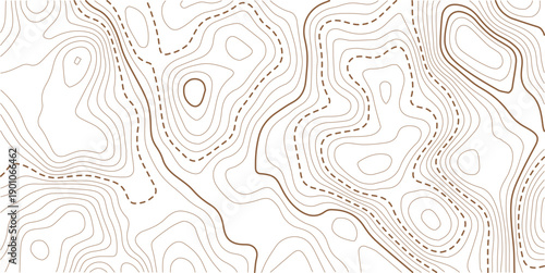 Abstract pattern with lines seamless pattern and topography.Modern design with White background with topographic wavy pattern design. seamless cartography ware frame area contour topo grid map.