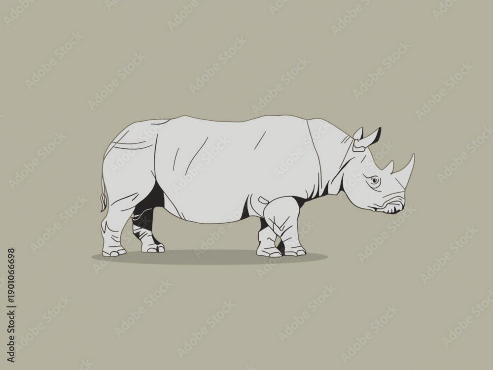 Obraz premium rhino vector illustration