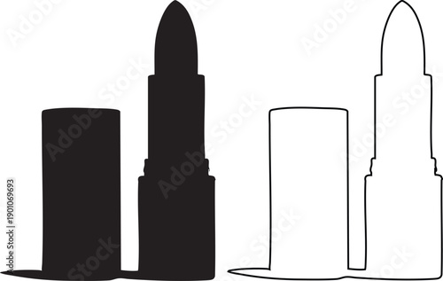 Black and white lipstick silhouettes makeup cosmetics 1