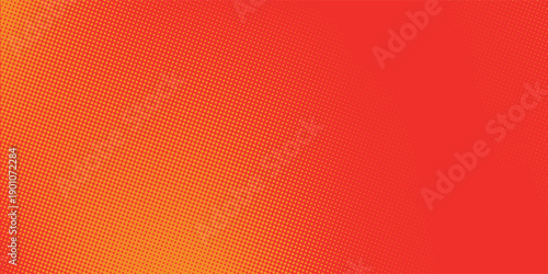Dots halftone orange color pattern gradient texture with technology digital background. Dots pop art comics with summer background.