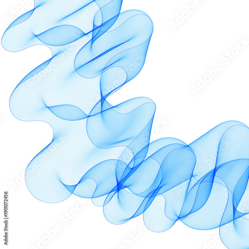 Abstract three-dimensional blue mesh wave in the style of futuristic digital graphics. png
