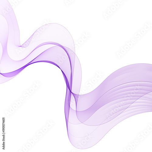 Abstract purple wave of delicate lines in a futuristic style. png