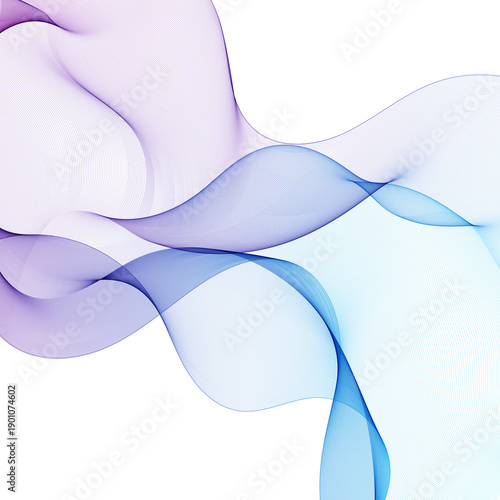 Smooth dynamic curve in light blue and blue shades. png