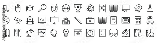 education line icon collection
