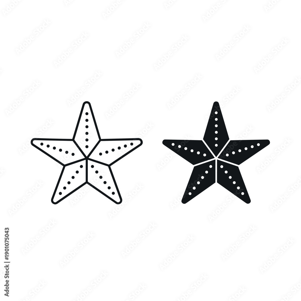 Obraz premium silver star on white background