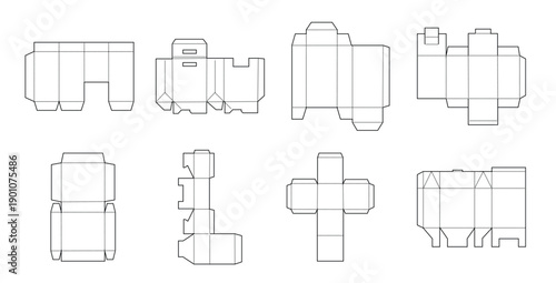 Photos packaging template vector