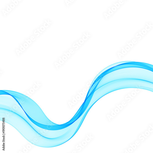 Minimalist horizontal blue wave with a transparency effect. png