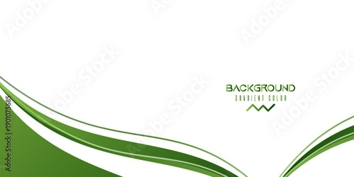 Vector green line background curve element with white space for text and message design, overlapping layers, vector . trendy design
