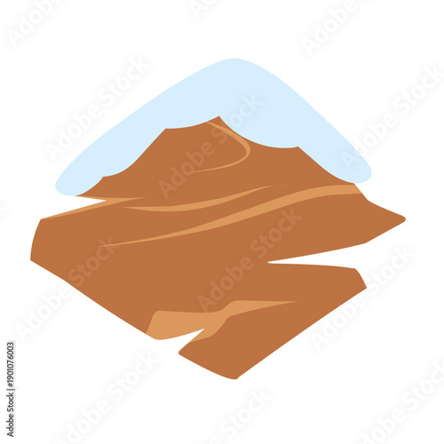 Snow covered wooden vector