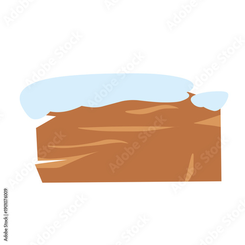 Snow covered wooden vector