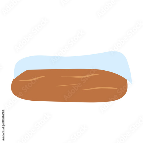 Snow covered wooden vector