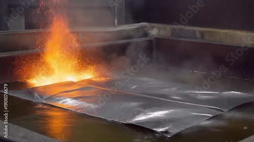 Lithium-ion battery on fire during safety test, demonstrating thermal runaway and fire hazard.