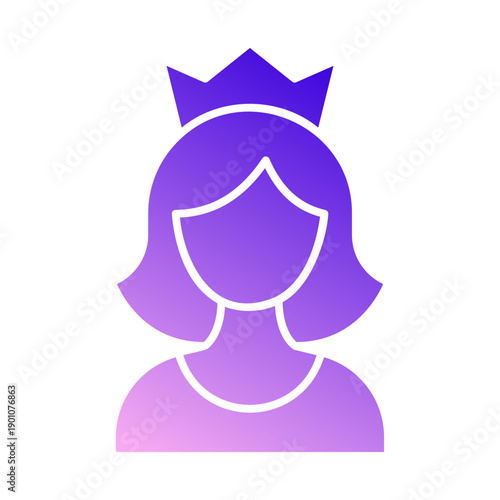 Woman's silhouette with a crown