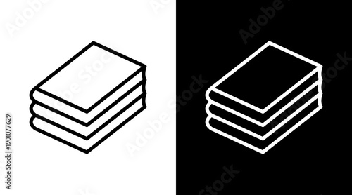 Book Stack Icon For Design Elements