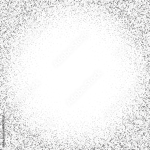 Frame made of small black particles and dots around the edges. png