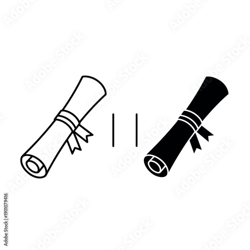 Vector illustration of a black pencil isolated on white background