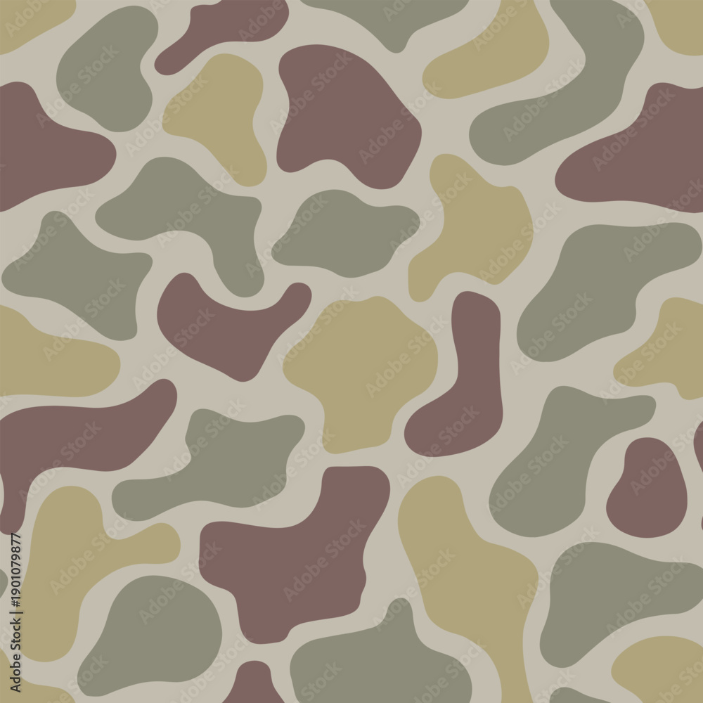 Naklejka premium Duck Hunter Camouflage seamless pattern design. Old School camouflage. 
