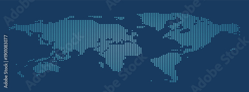Dotted Gradient World Map Global Geography Vector