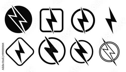 lightning icons vector set lightning icon electric
