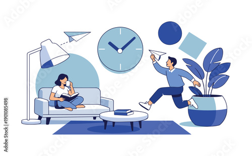 Bold Minimalist Interior. Minimalist maximalist interior. Simple furniture layout paired with dramatic color