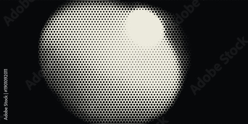 Hexagon Shapes Vector Abstract Geometric Technology Retrowave Sci-Fi Texture Isolated on Light Background. Halftone Hex Retro Simple Pattern. Eps10
