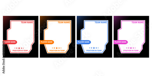 Card baseball frame bold outline sports card