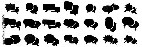 Chat Bubbles, Talk bubble. Cloud speech bubbles collection. Retro empty comic speech bubbles. Vector Illustration