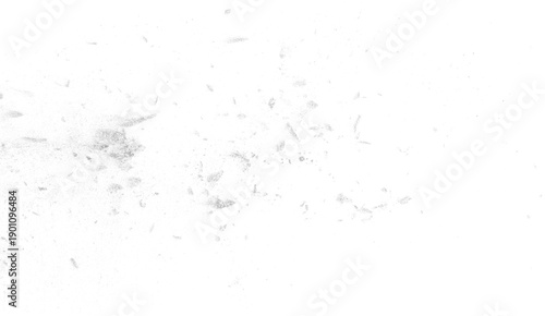 Photos Macro tapioca starch or flour powder flying, isolated on white background, clipp