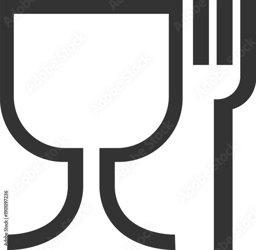 Food Safe Sign Icon. Food grade symbol modern, simple, vector, icon for website design, mobile app, ui. Vector Illustration