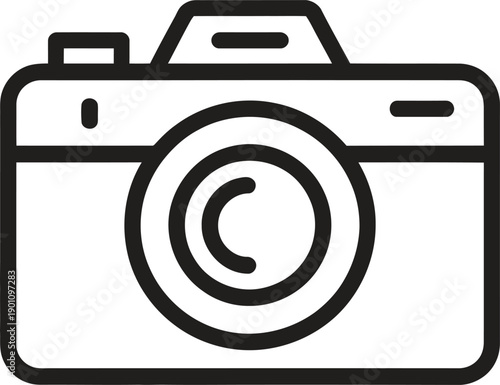 Camera line icon. Photography, photo, camera lens, snapshot, device vector illustration