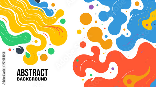 Vector Colorful liquid and fluid background for summer. Tribal ocean waves logo design. Stylized water splashes and sea elements for surf club branding and nature adventure identity