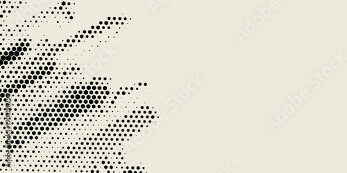 Hexagon Shapes Vector Abstract Geometric Technology Retrowave Sci-Fi Texture Isolated on Light Background. Halftone Hex Retro Simple Pattern. Eps10