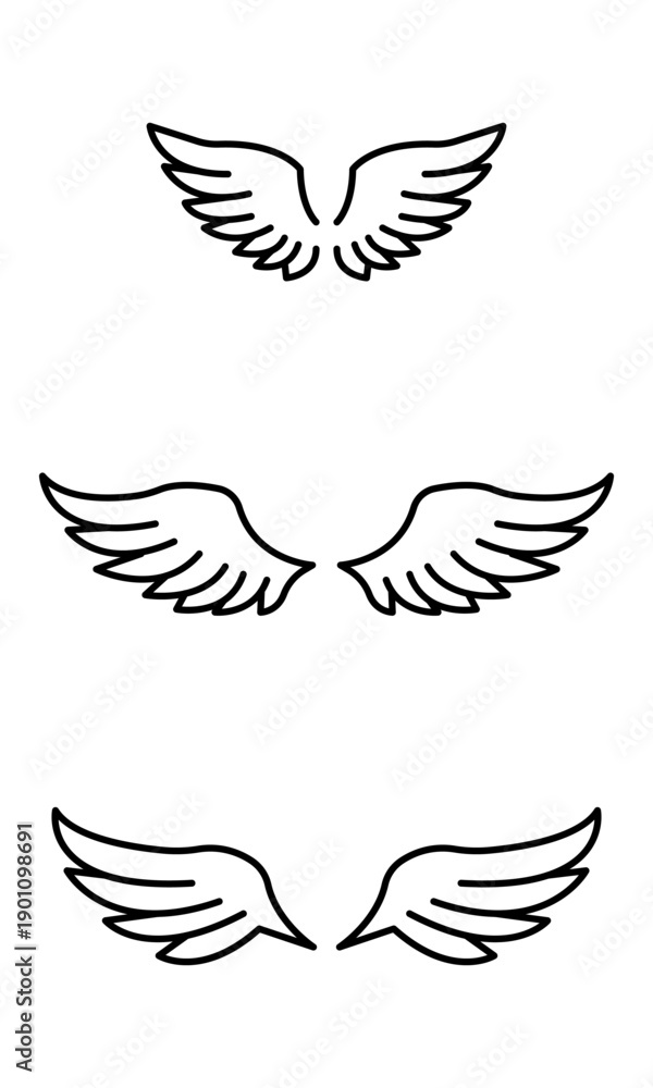 Obraz premium Angel Wings icons
