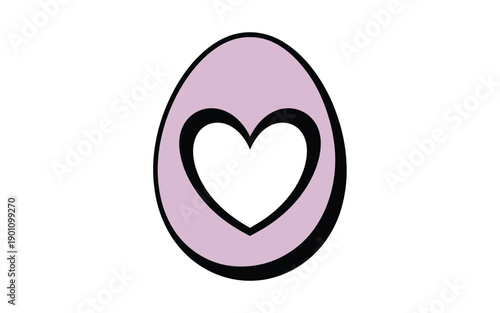 Lavender heart symbol on white background love and care concept simple illustration