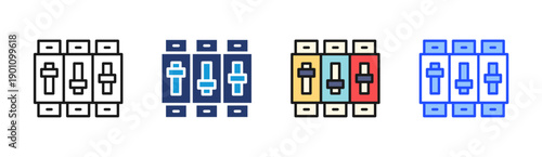 Fuse Panel icon set multiple style collection