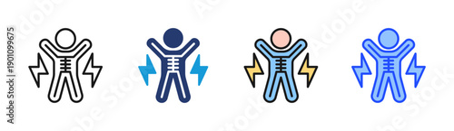 Electric Safety icon set multiple style collection