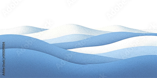Abstract flowing blue waves with a textured gradient effect, creating a serene and modern minimalist background for design.