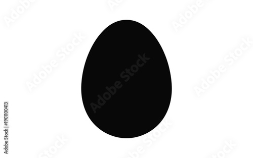 Large black oval shape on white background simple geometric form abstract design element minimalist art basic form