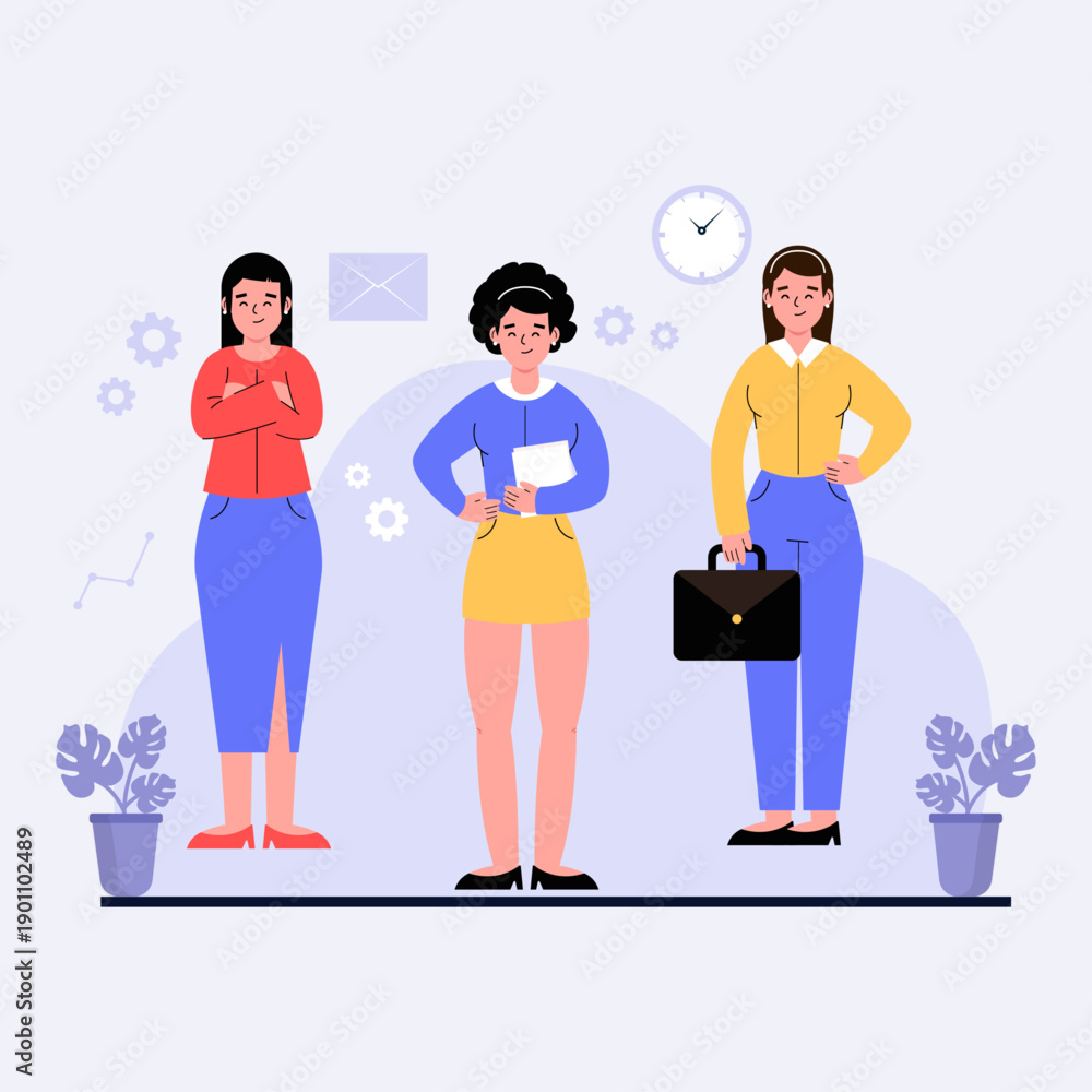 Fototapeta premium Women team collaboration