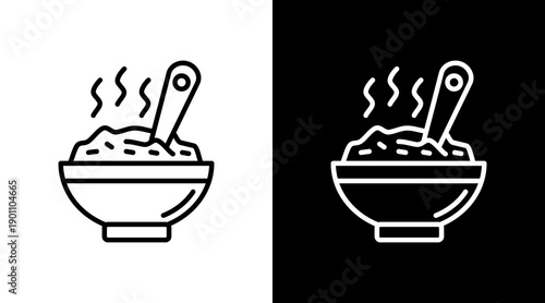 Porridge White Icon Set Design