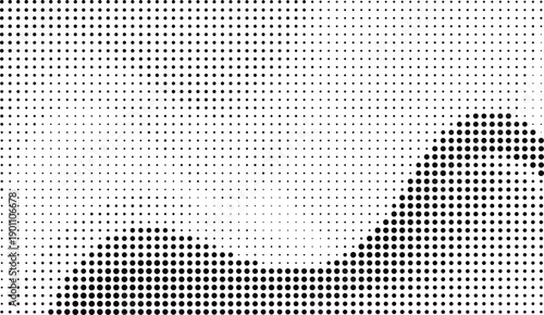 Abstract grayscale halftone dot pattern with a subtle light effect and gradient, perfect for a versatile digital background on a Transparent Background, PNG