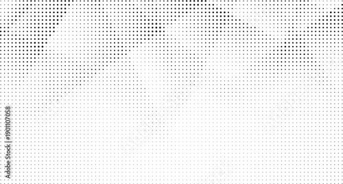 Abstract grayscale halftone dot pattern with a subtle light effect and gradient, perfect for a versatile digital background on a Transparent Background, PNG