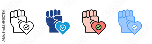 Self Confidence icon set multiple style collection