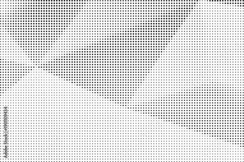 Dynamic abstract halftone dot pattern gradient, a versatile graphic element ideal for modern design projects. Features a seamless Transparent Background, PNG ready for instant digital use